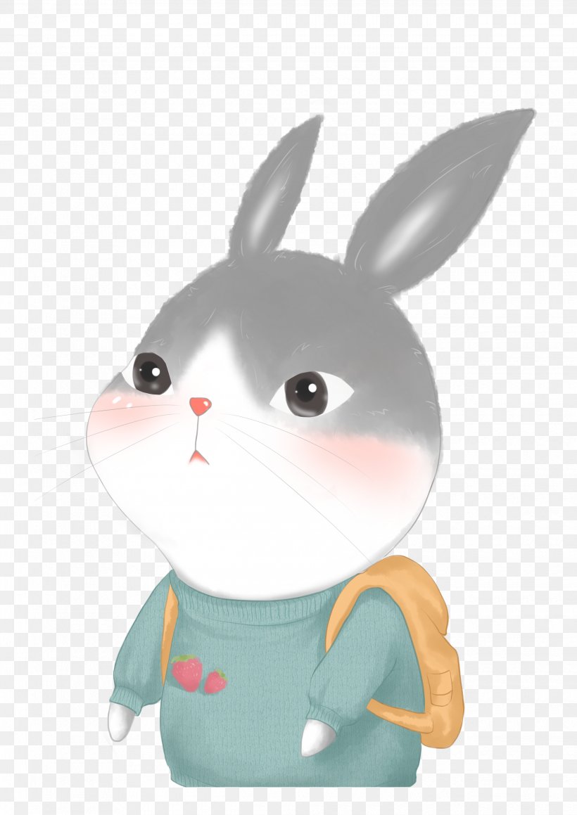 Domestic Rabbit Easter Bunny Creative Work Illustration, PNG, 2480x3508px, Domestic Rabbit, Animal Figure, Animation, Cartoon, Child Download Free