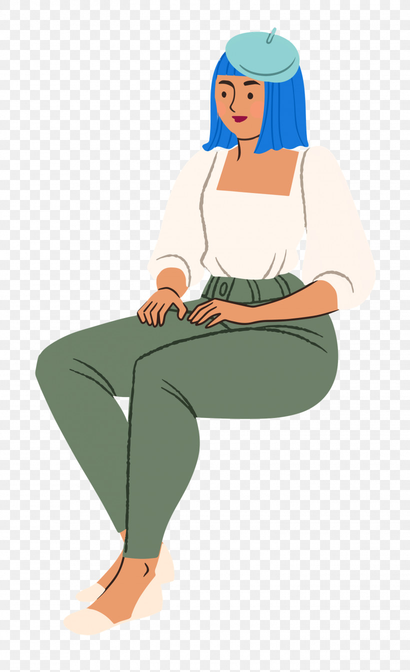 Sitting Girl Woman, PNG, 1525x2500px, Sitting, Angle, Cartoon, Character, Girl Download Free