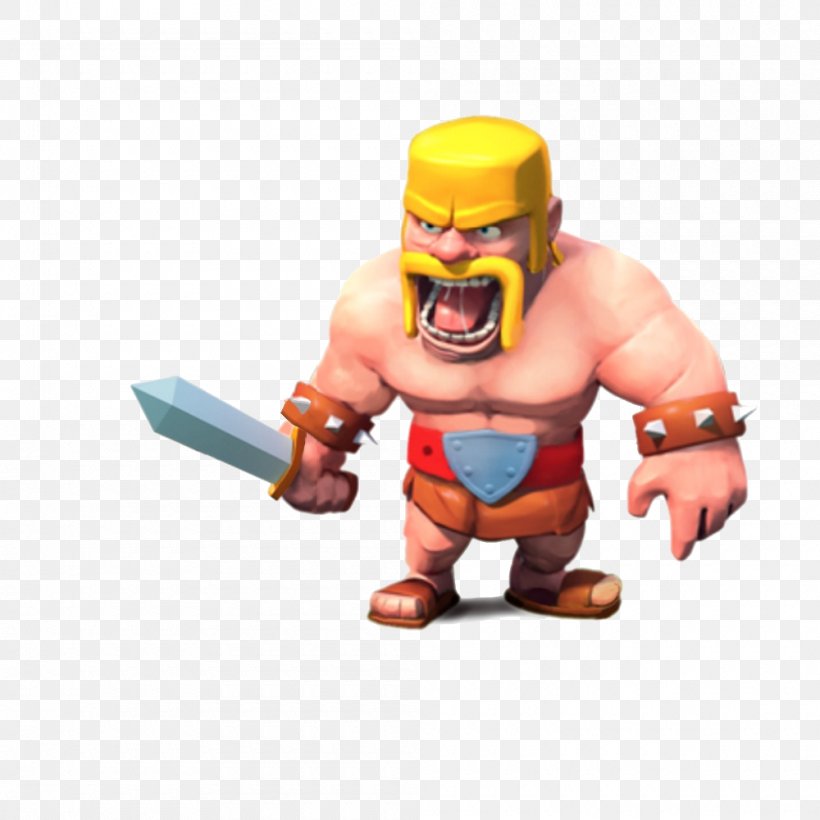Clash Of Clans Clash Royale Barbarian Elixir Game, PNG, 1000x1000px, Clash Of Clans, Action Figure, Aggression, Barbarian, Clash Royale Download Free