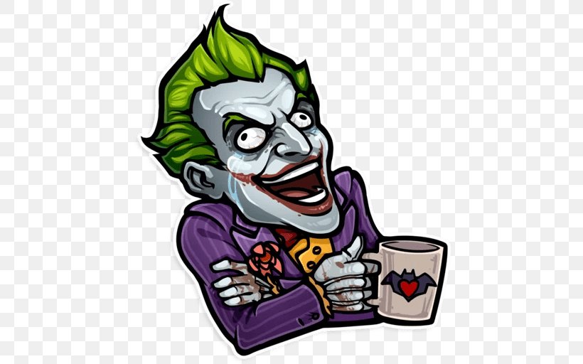Joker Telegram Sticker Batman DC Comics, PNG, 512x512px, Joker, Art, Batman, Comics, Dc Comics Download Free