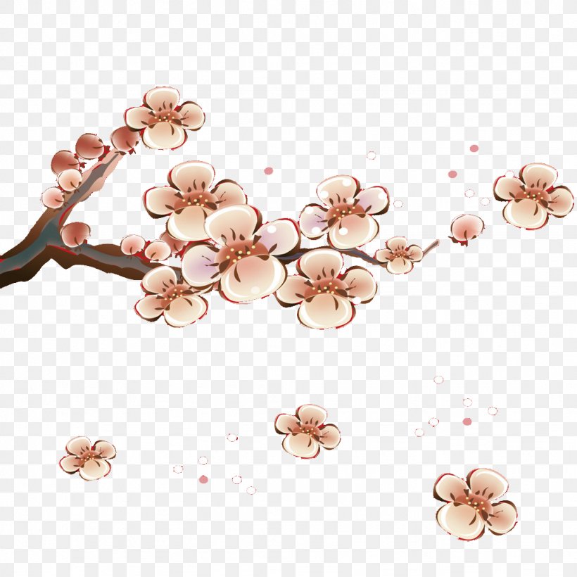 Plum Blossom RGB Color Model, PNG, 1024x1024px, Plum Blossom, Blossom, Body Jewelry, Branch, Cherry Blossom Download Free