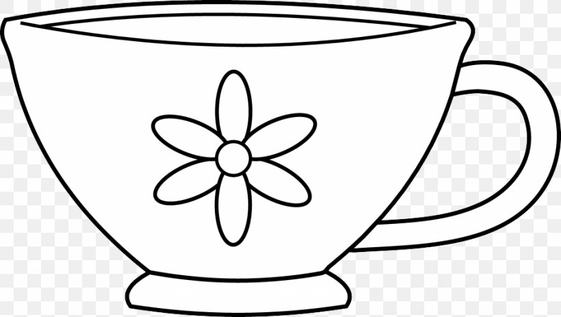 Teacup Coloring Book Clip Art, PNG, 940x531px, Tea, Area, Black And White, Child, Coffee Cup Download Free
