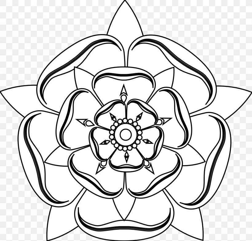 Tudor Rose White Rose Of York Drawing Clip Art, PNG, 1331x1272px, Tudor Rose, Black And White, Coloring Book, Drawing, Flower Download Free