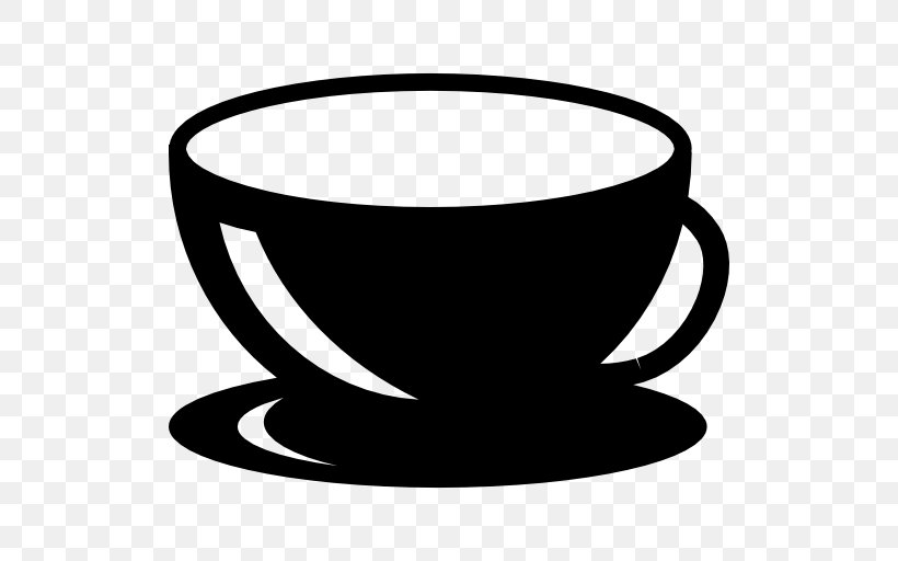 Teacup Coffee Silhouette, PNG, 512x512px, Tea, Black And White, Coffee, Coffee Cup, Cup Download Free