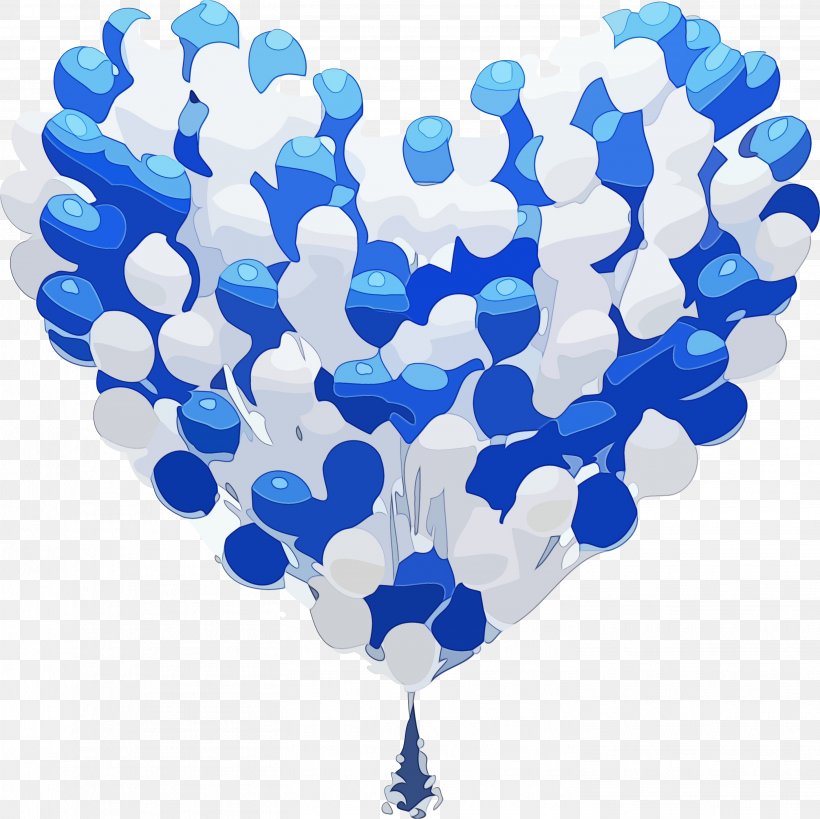 Blue Balloon Party Supply Heart, PNG, 2908x2906px, Balloons Heart, Balloon, Blue, Heart, Paint Download Free