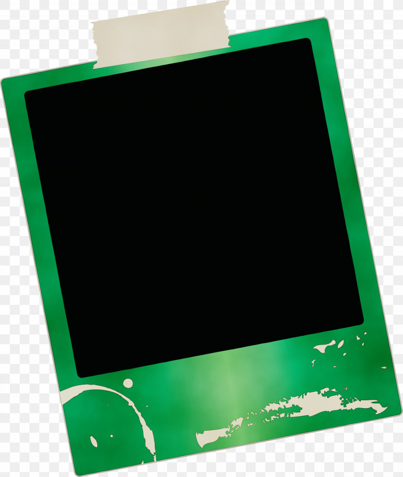 Laptop Part Computer Monitor Rectangle Green Computer, PNG, 2536x3000px, Polaroid Frame, Computer, Computer Monitor, Geometry, Green Download Free