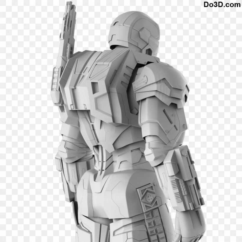 War Machine Iron Man's Armor Format D'impression, PNG, 1000x1000px, 3d Printing, War Machine, Arm, Armour, Black And White Download Free