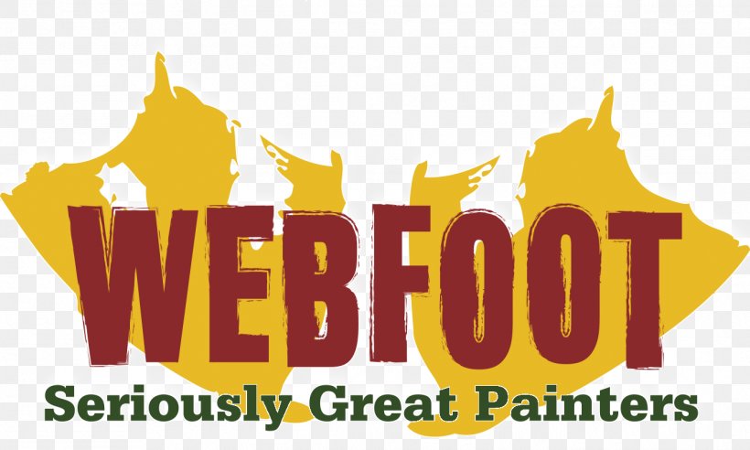 Webfoot Painting Co. Logo House Painter And Decorator, PNG, 1345x808px, Logo, Aerosol Paint, Art, Bend, Brand Download Free