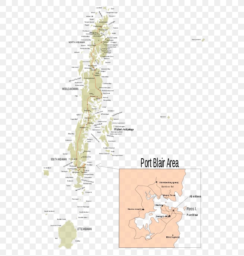 Andaman Islands Bay Of Bengal Nicobar Islands Map, PNG, 560x862px, Andaman Islands, Andaman And Nicobar Islands, Area, Bay Of Bengal, Border Download Free