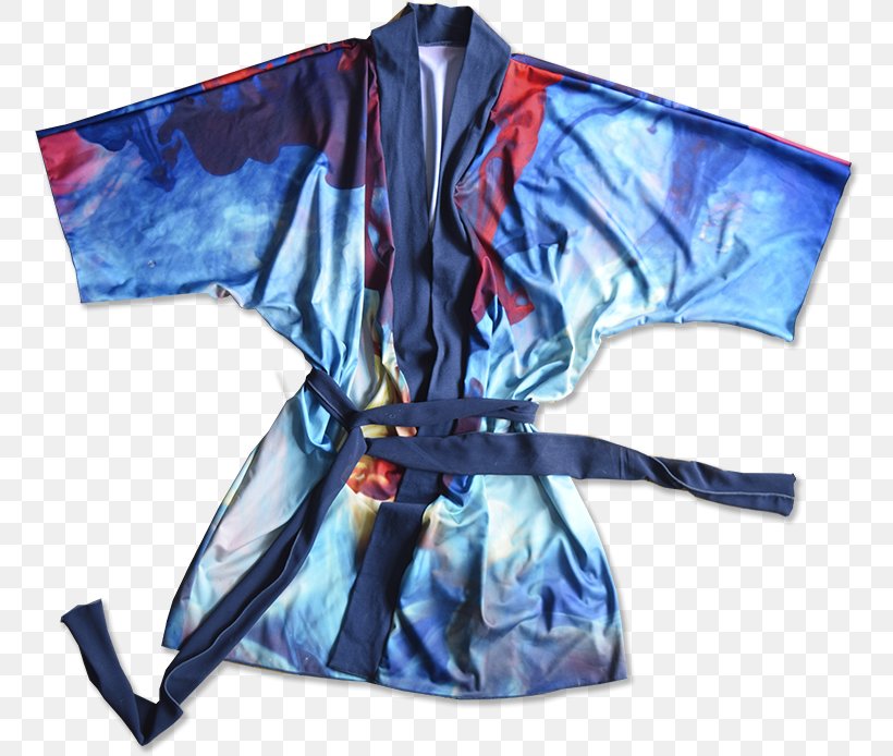 Blouse Robe T-shirt Kimono Sleeve, PNG, 760x694px, Blouse, Bathrobe, Blue, Chiffon, Clothing Download Free