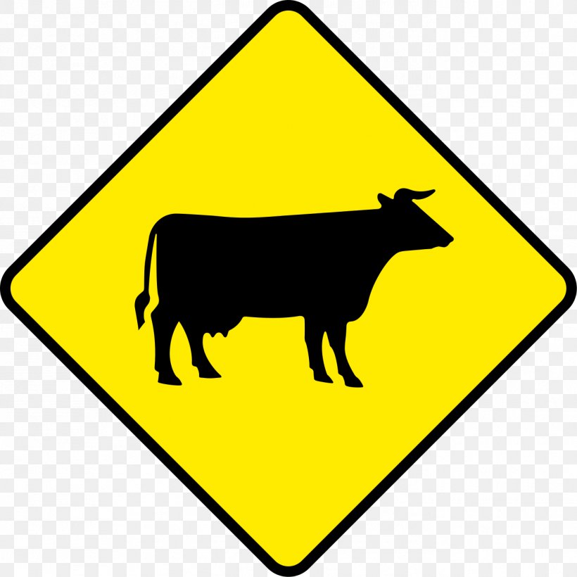 Cattle Traffic Sign Pedestrian Crossing Warning Sign Road, PNG, 1371x1371px, Cattle, Area, Artwork, Black And White, Cattle Grid Download Free