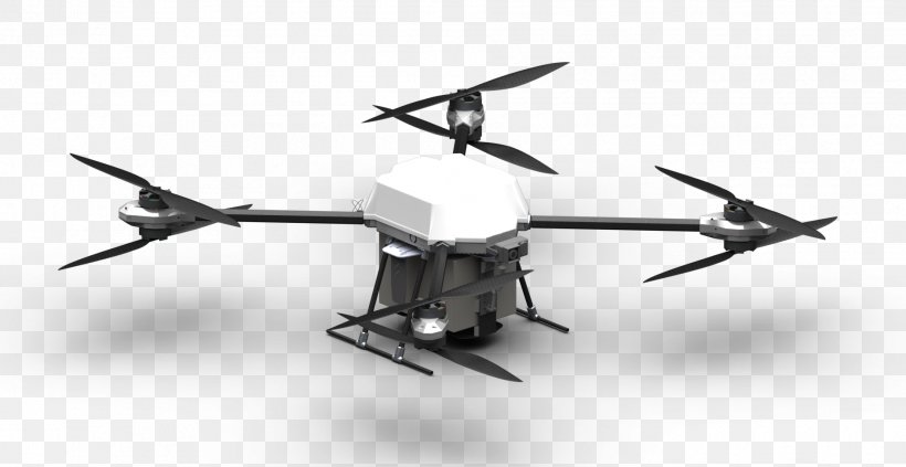 Helicopter Rotor Delivery Drone Unmanned Aerial Vehicle Transport Quadcopter, PNG, 1888x974px, Helicopter Rotor, Aircraft, Aviation, Bell Boeing Quad Tiltrotor, Black And White Download Free