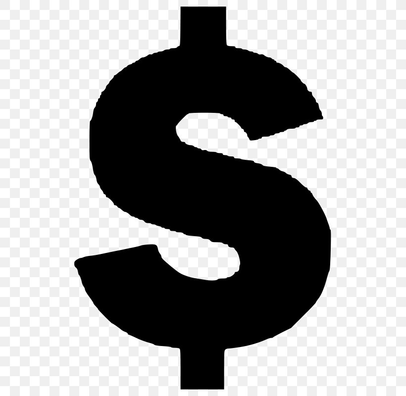 Currency Symbol Dollar Sign Money Clip Art, PNG, 800x800px, Currency Symbol, Bank, Black And White, Currency, Dollar Download Free
