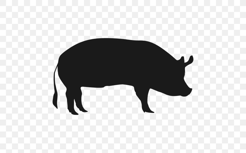 Ronnies Meats-Retail Domestic Pig, PNG, 512x512px, Pig, Bison, Black And White, Cattle Like Mammal, Domestic Pig Download Free