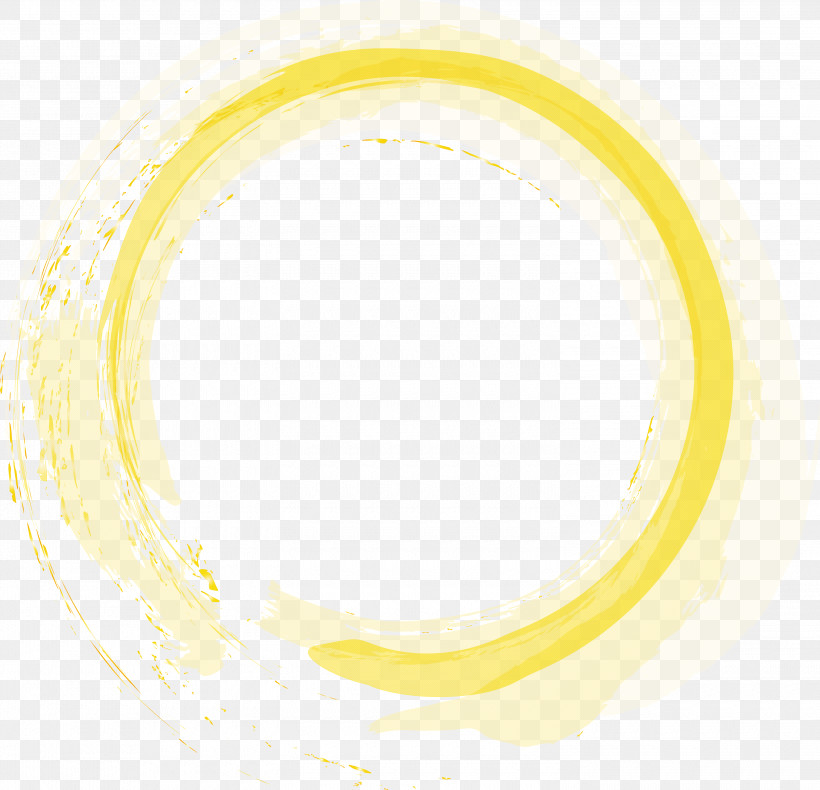 Circle Yellow Meter Font Close-up, PNG, 3000x2893px, Brush Fram, Analytic Trigonometry And Conic Sections, Circle, Circular Brush Frame, Closeup Download Free