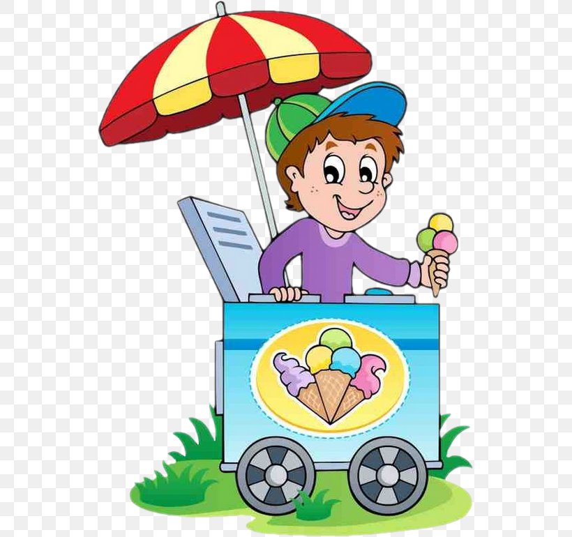 Ice Cream Seller Girl Vector Illustration Stock Vector (Royalty Free)  537423688 | Shutterstock