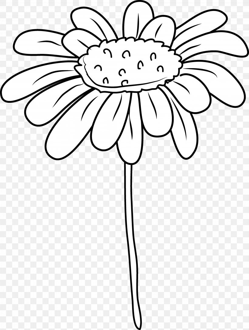 Drawing Common Daisy Clip Art, PNG, 4394x5816px, Drawing, Art, Artwork, Black, Black And White Download Free