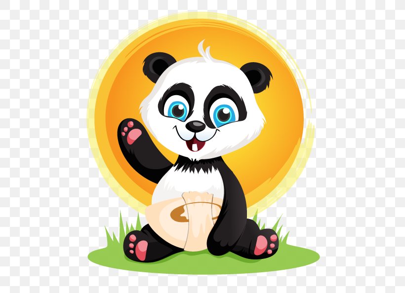 Giant Panda Bear Rolling Panda Game Drawing, PNG, 543x594px, Giant Panda, Animation, Art, Bear, Black And White Download Free