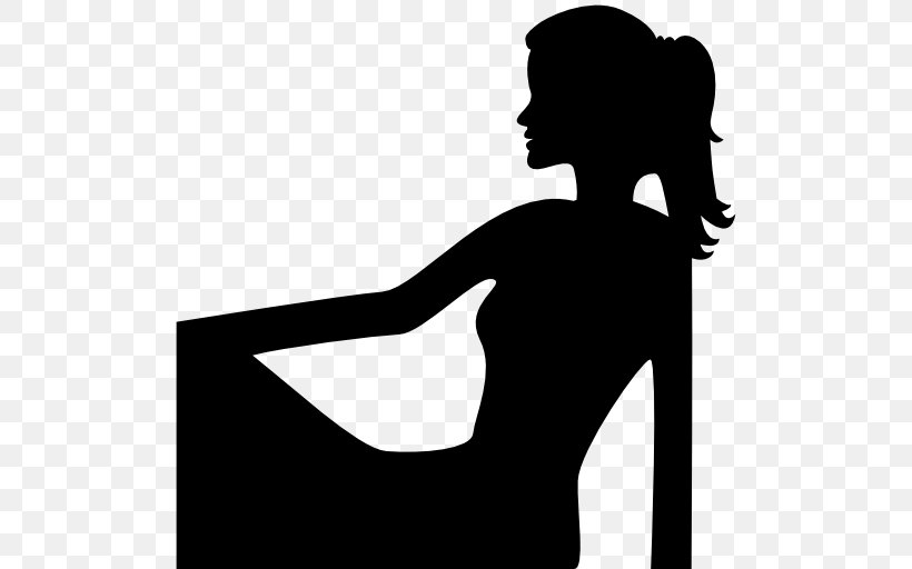 Silhouette Woman Download, PNG, 512x512px, Silhouette, Arm, Beauty, Black, Black And White Download Free