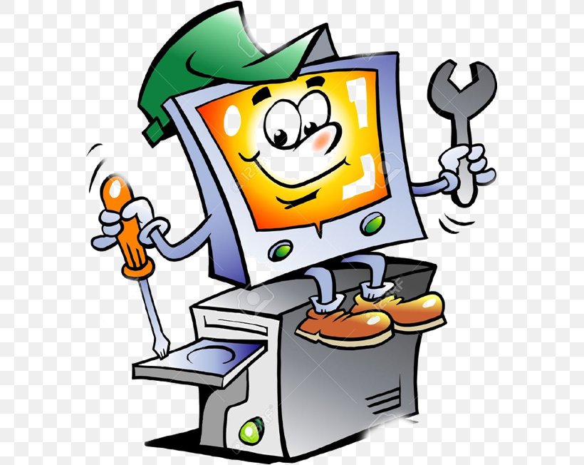 Clip Art Computer Repair Technician Vector Graphics Illustration Stock Photography, PNG, 579x652px, Computer Repair Technician, Area, Artwork, Computer, Computer Software Download Free