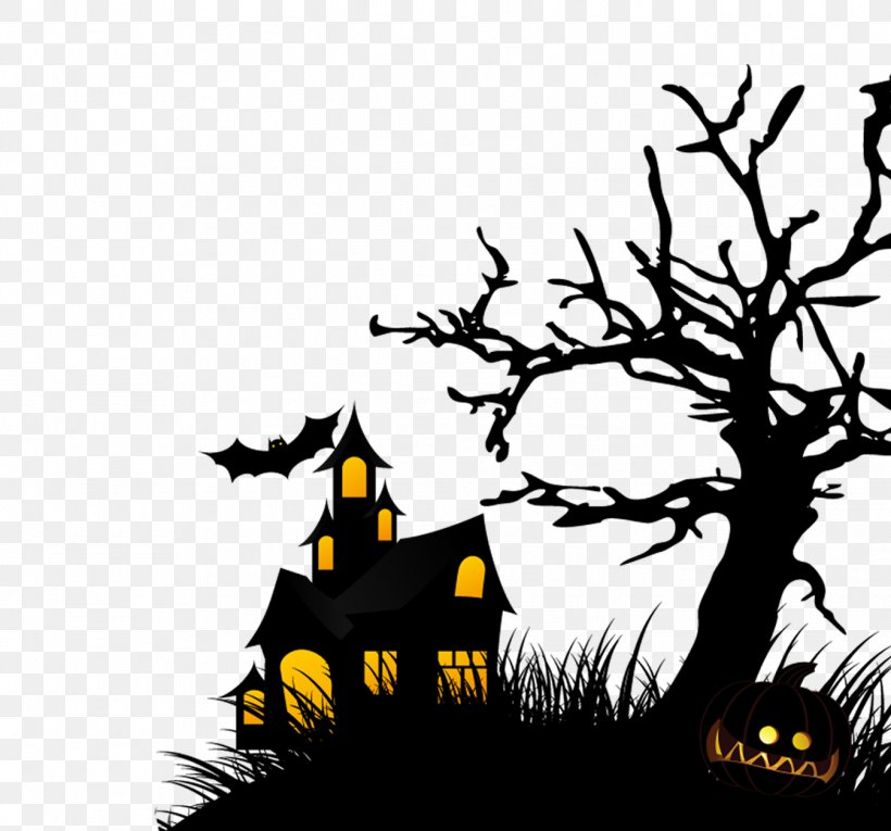 Halloween Hayride Corn Maze House Wallpaper, PNG, 1346x1256px, Halloween, Art, Bird, Black And White, Branch Download Free