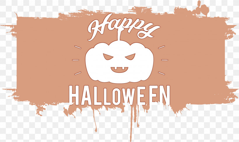 Logo Cartoon Text Happiness M, PNG, 2999x1786px, Happy Halloween, Biology, Cartoon, Happiness, Logo Download Free