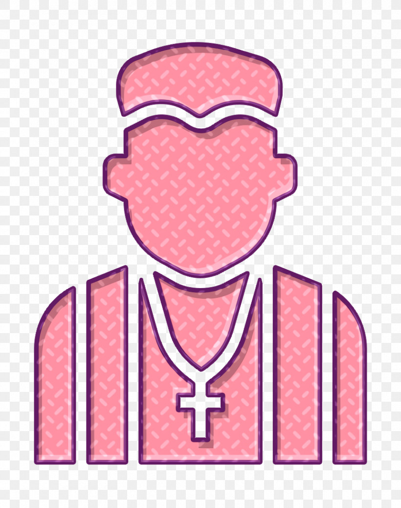 Priest Icon Pastor Icon Jobs And Occupations Icon, PNG, 860x1088px, Priest Icon, Jobs And Occupations Icon, Line, Pink Download Free