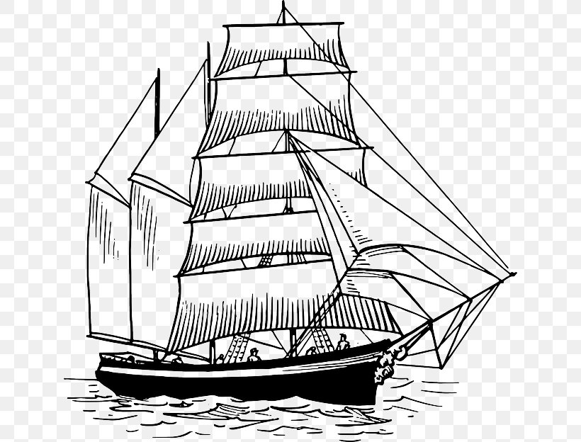 Sailing Ship Sailboat Clip Art, PNG, 640x624px, Sailing Ship, Artwork, Baltimore Clipper, Barque, Barquentine Download Free