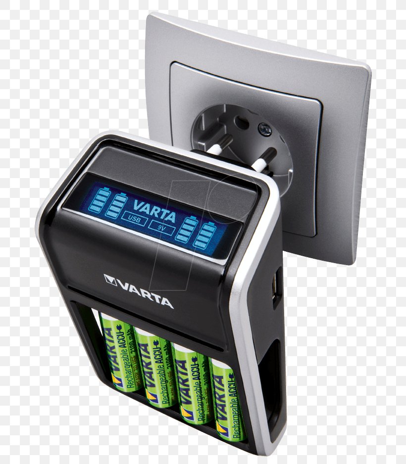 Battery Charger VARTA Electric Battery Rechargeable Battery Nickel–metal Hydride Battery, PNG, 716x938px, Battery Charger, Aa Battery, Ac Adapter, Battery Pack, Electric Battery Download Free
