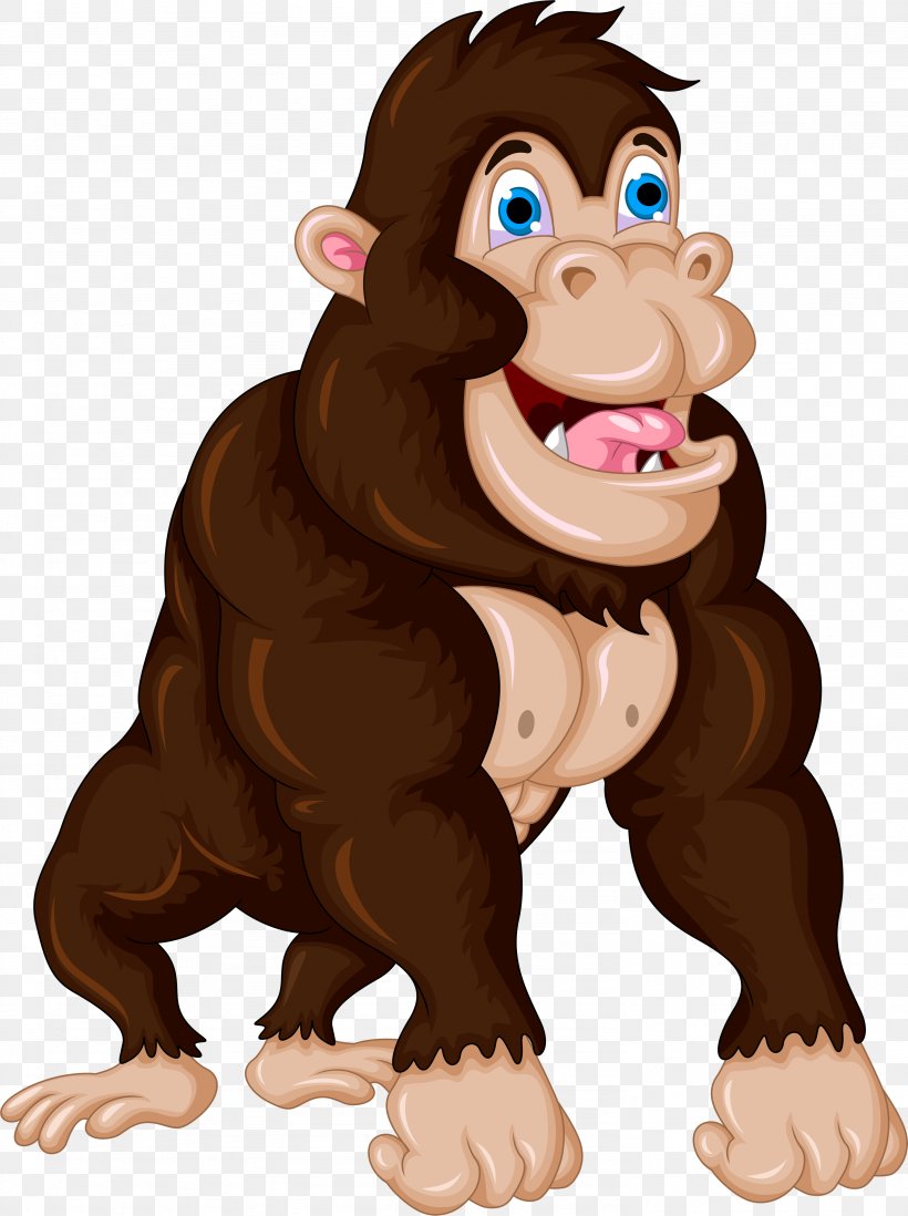 Gorilla Cartoon Chimpanzee Clip Art, PNG, 2971x3979px, Gorilla, Animated  Cartoon, Animation, Big Cats, Carnivoran Download Free
