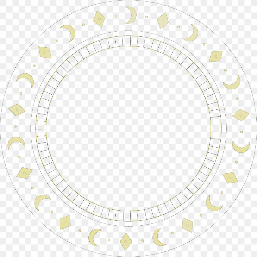 Circle Yellow Meter Pattern Mathematics, PNG, 2986x2986px, Decorative Frame, Analytic Trigonometry And Conic Sections, Circle, Mathematics, Meter Download Free
