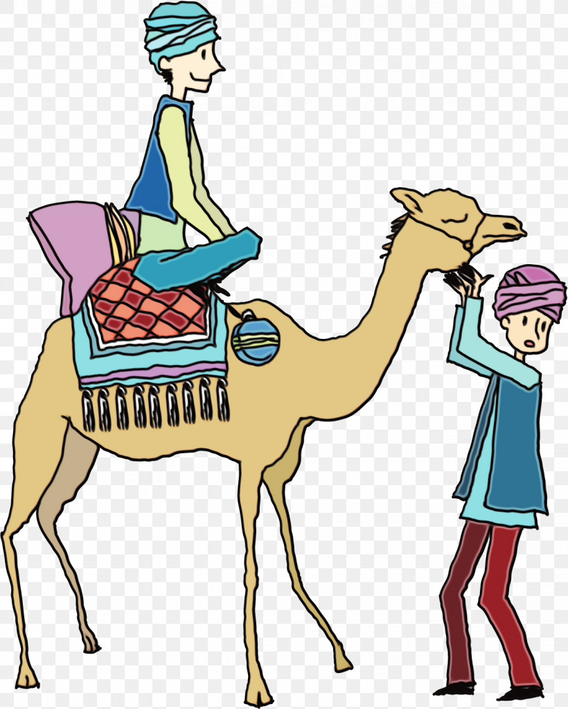 Dromedary Cartoon Livestock Behavior Human, PNG, 1168x1458px, Watercolor, Behavior, Biology, Camels, Cartoon Download Free