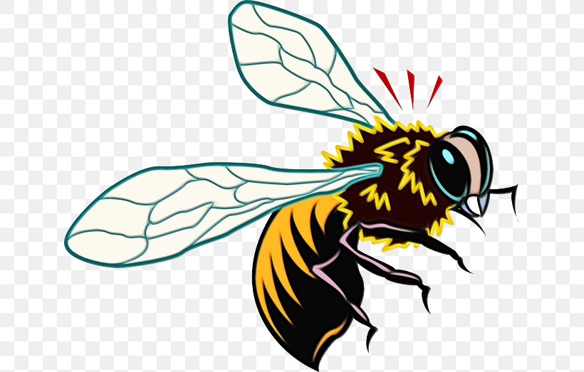 Bee Cartoon, PNG, 640x523px, Watercolor, Animated Gif, Bee, Blowflies, Bumblebee Download Free