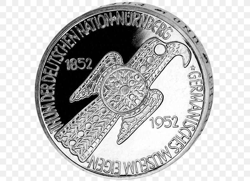 Coin Germanisches Nationalmuseum Badge Emblem Silver, PNG, 600x594px, Coin, Badge, Deutsche Mark, Emblem, Museum Download Free