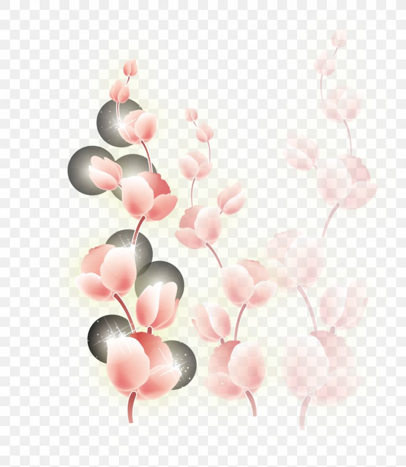 Flower Euclidean Vector Wallpaper, PNG, 913x1050px, Flower, Blossom, Branch, Cherry Blossom, Computer Download Free