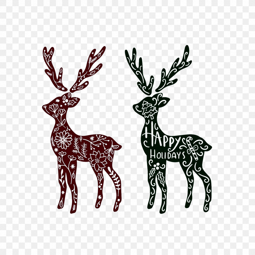 Reindeer, PNG, 1800x1800px, Reindeer, Antler, Deer, Elk, Fawn Download Free