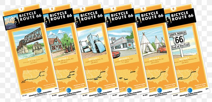 U.S. Route 66 Adventure Cycling Association Map Bicycle Route 66, PNG, 838x403px, Us Route 66, Adventure Cycling Association, Advertising, Banner, Bicycle Download Free
