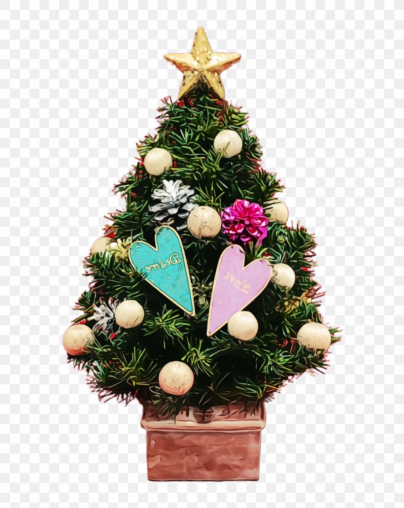 Christmas Tree, PNG, 1784x2244px, Watercolor, Christmas, Christmas Decoration, Christmas Ornament, Christmas Tree Download Free