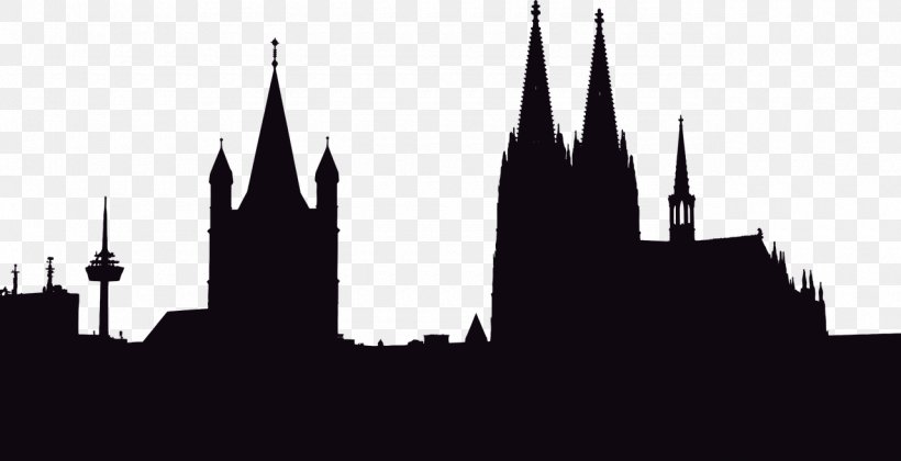 Cologne Cathedral Silhouette Church Steeple, PNG, 1280x656px, Cologne Cathedral, Architecture, Black And White, Building, Cathedral Download Free
