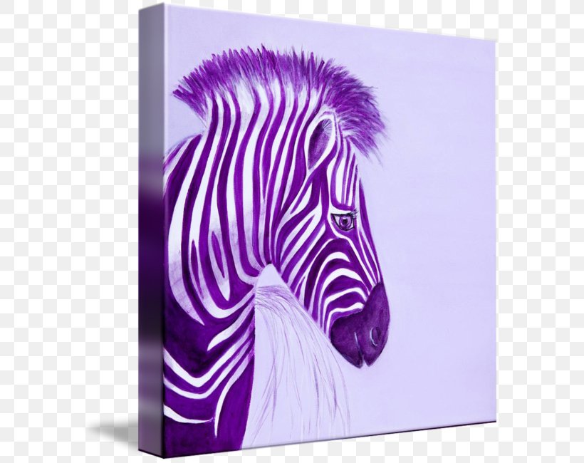 Quagga Gallery Wrap Purple Painting Canvas, PNG, 589x650px, Quagga, Art, Artist, Canvas, Color Download Free