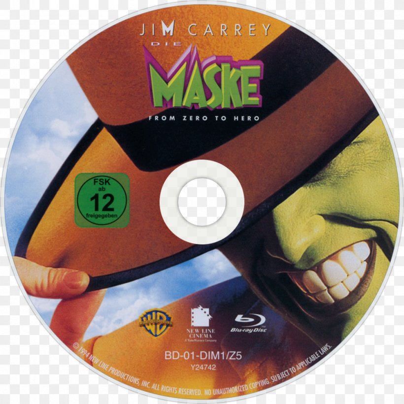 Stanley Ipkiss Blu-ray Disc The Mask Compact Disc, PNG, 1000x1000px, 1994, Stanley Ipkiss, Bluray Disc, Chuck Russell, Compact Disc Download Free