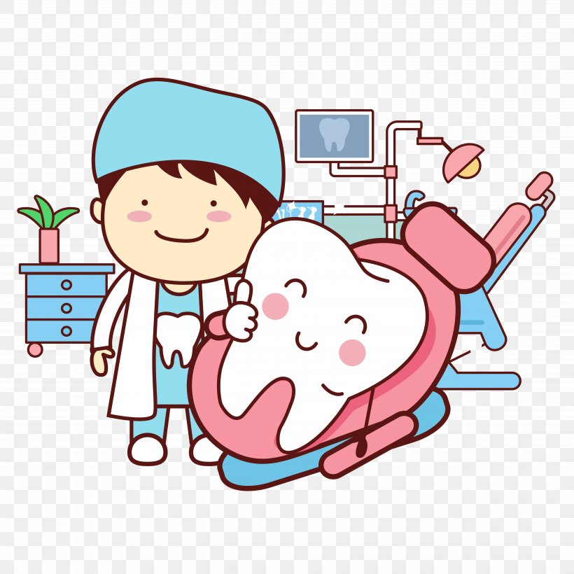 Dentistry Human Tooth Cartoon, PNG, 5000x5000px, Watercolor, Cartoon,  Flower, Frame, Heart Download Free