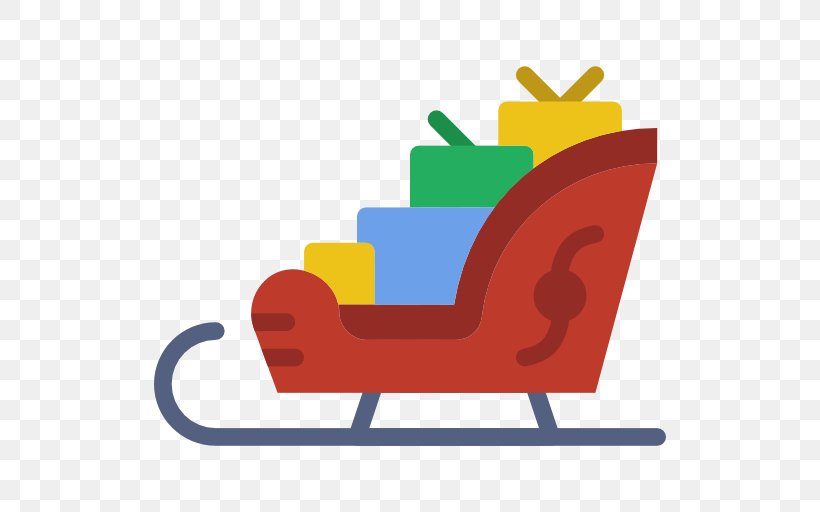 Christmas Sled Gift Clip Art, PNG, 512x512px, Christmas, Area, Artwork, Cartoon, Christmas Eve Download Free