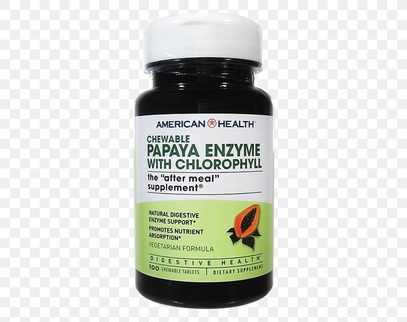 American Health Plant Papaya Enzyme, PNG, 650x650px, American Health, Chlorophyll, Enzyme, Liquid, Papaya Download Free