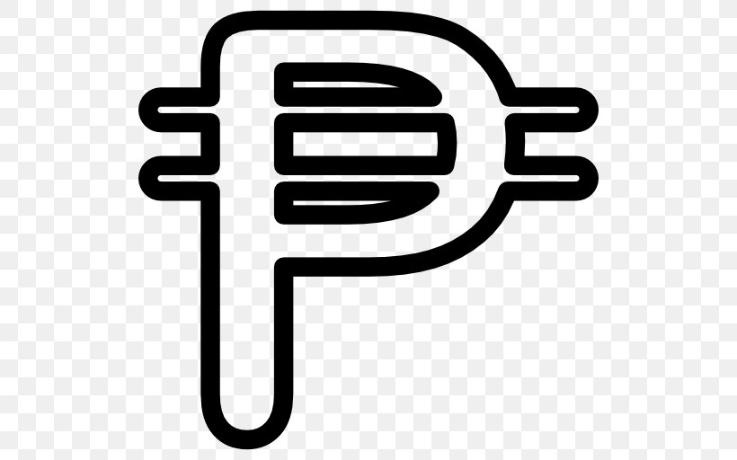 Philippine Peso Sign Currency Symbol Dollar Sign, PNG, 512x512px, Philippine Peso Sign, Area, Black And White, Character, Chilean Peso Download Free