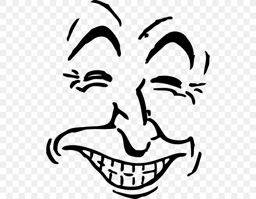 Smiley Laughter Emoticon Clip Art, PNG, 524x640px, Smiley, Art, Artwork, Black, Black And White Download Free