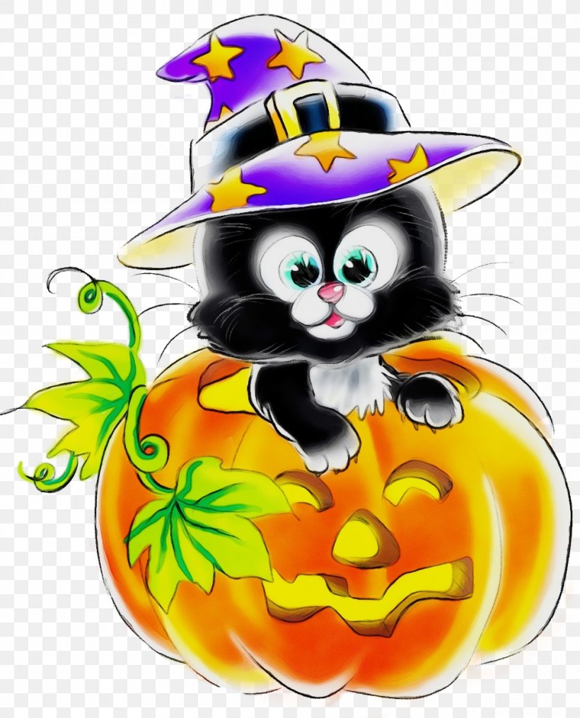 Clip Art Witch Hat Black Cat Plant Hat, PNG, 1000x1238px, Watercolor, Black Cat, Fictional Character, Hat, Paint Download Free