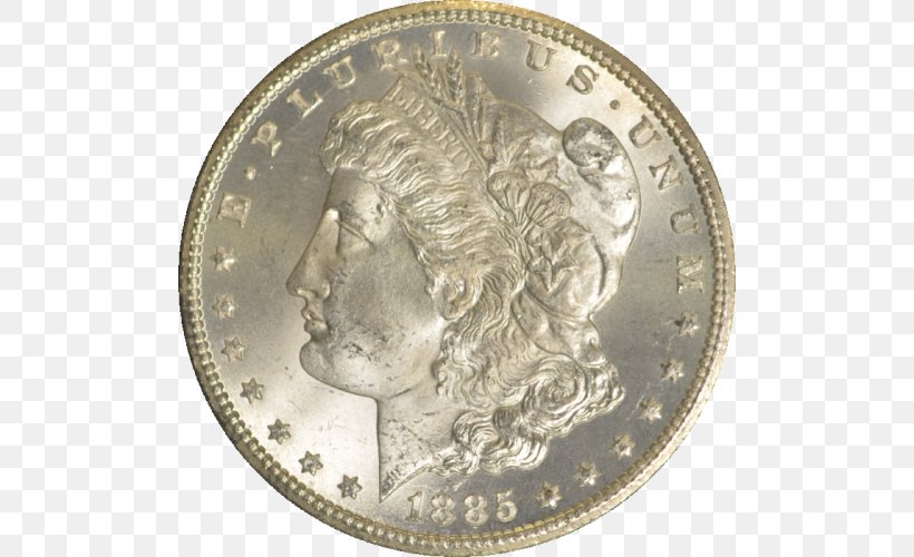 Dollar Coin Morgan Dollar United States Dollar Silver, PNG, 500x500px, Coin, Carson City, Coin Grading, Currency, Dollar Coin Download Free