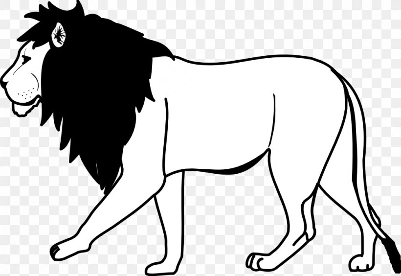 Lion Black And White Roar Clip Art, PNG, 999x688px, Lion, Artwork, Big Cats, Black And White, Carnivoran Download Free