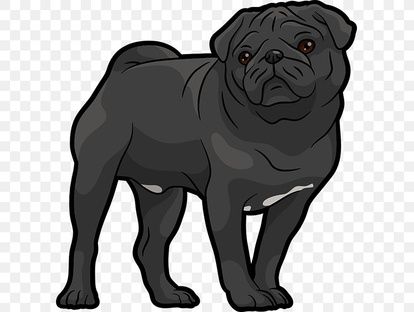 Pug Puppy Dog Breed Companion Dog Clip Art, PNG, 618x618px, Pug, Basenji, Black, Bulldog, Carnivoran Download Free